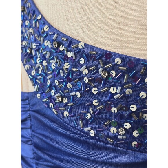 ISSUE NEW YORK Evening Bodycon Mini Dress Women's 2 Periwinkle One Shoulder Y2K - Picture 12 of 14